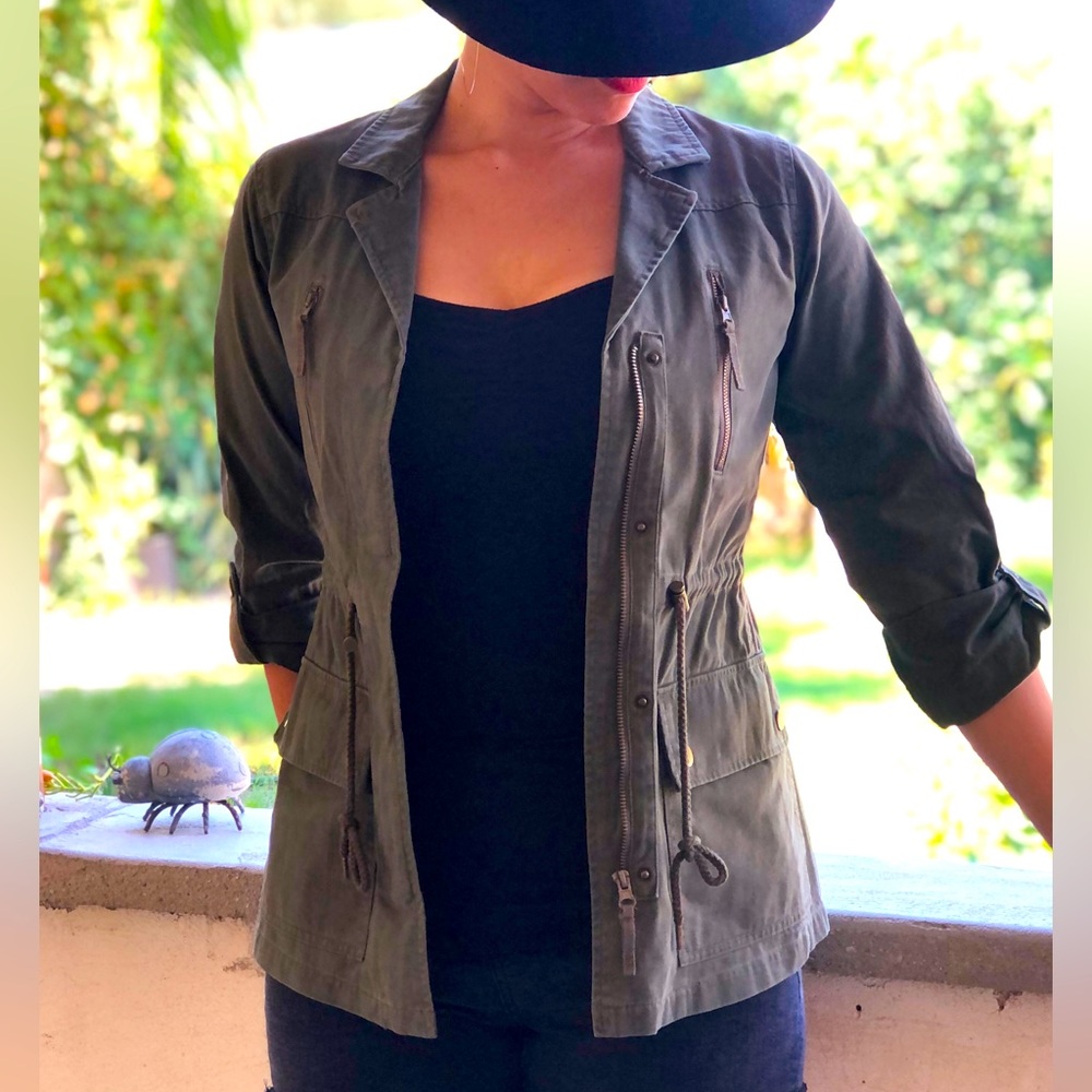 Arizona Jean & Co. Army Green 3/4 & Long sleeve Cargo Jacket
